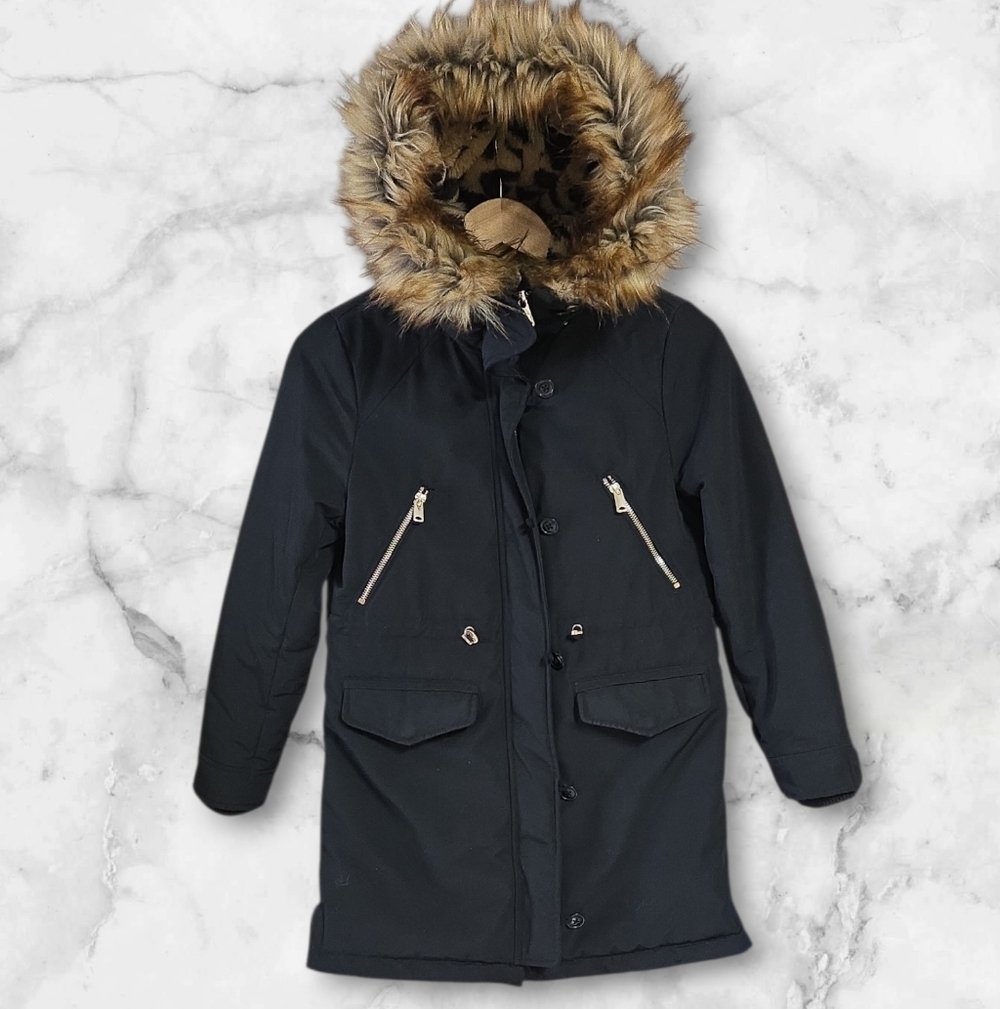 Dex Girl's Black Parka Snow Coat
